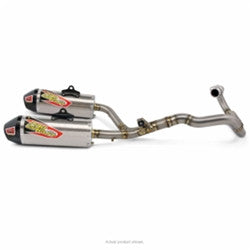 Pro Circuit Ti-6 Dual System W/Carbon Caps 4-Stroke Exhaust - Honda
