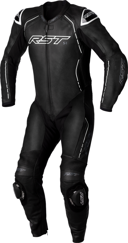 RST S1 CE Leather Suit Black/Black/White
