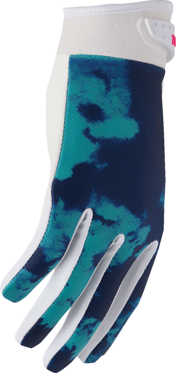 Thor 2026 Youth Launchmode Bleach Gloves White/Aqua