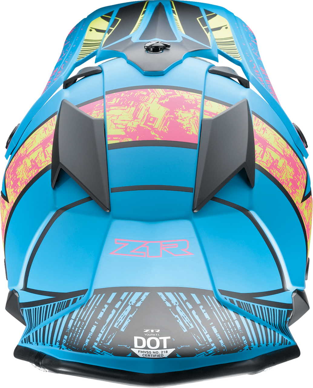 Z1R Youth F.I. Fractal MIPS Offroad Helmet Blue/Hi-Vis