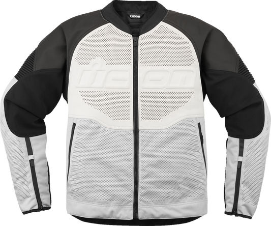 ICON Overlord3 CE Leather Jacket White