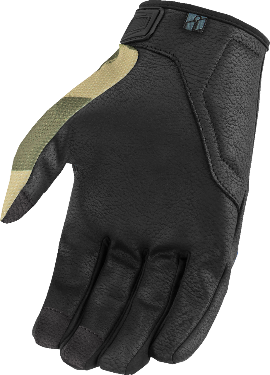 ICON Hooligan Magnacross Gloves Camo Tan