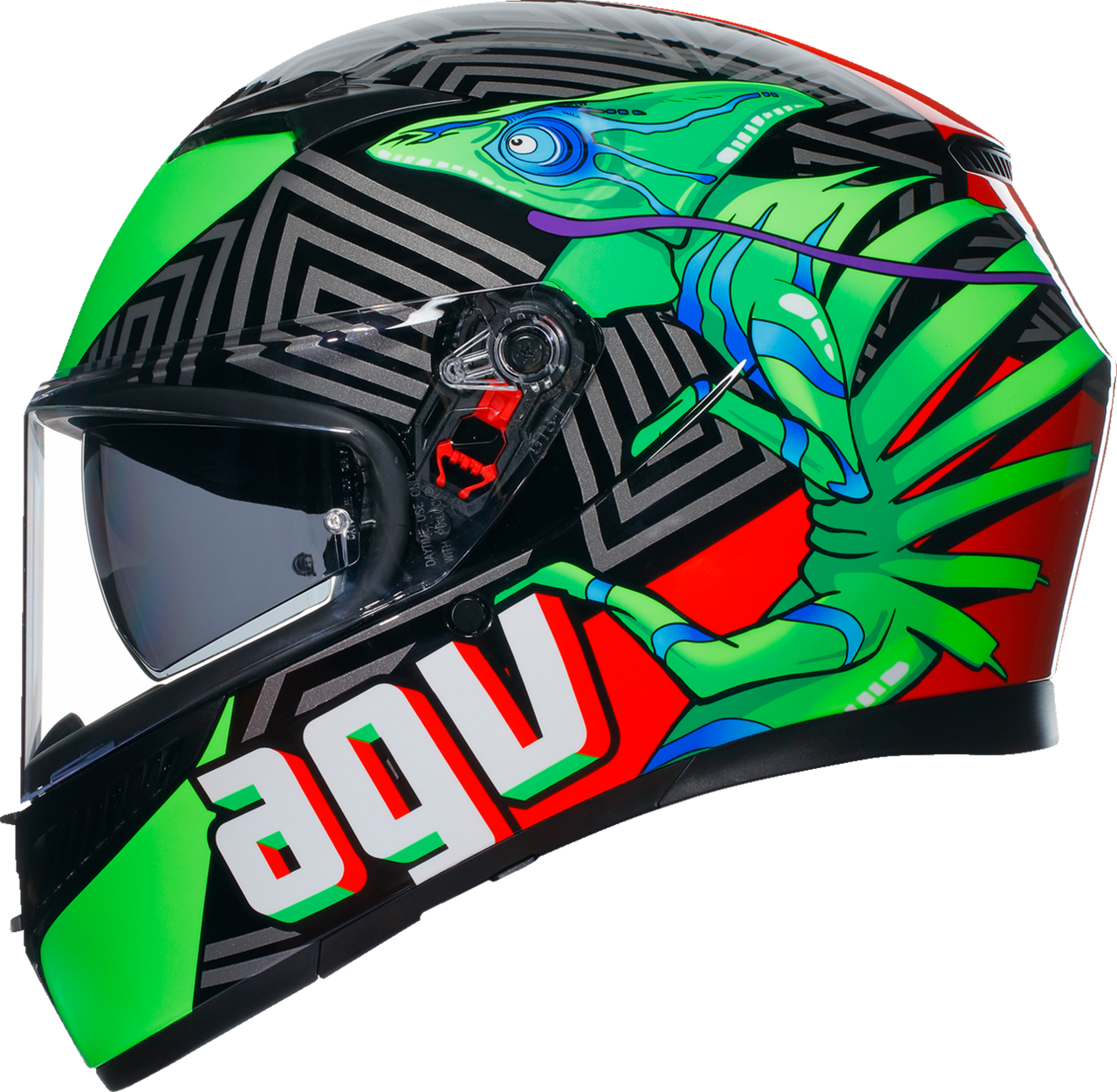 AGV K3 Helmet Kamaleon Black/Red/Green