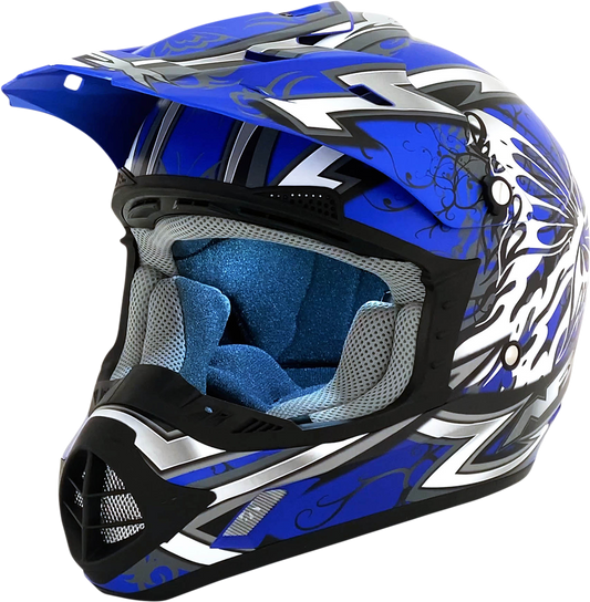 AFX FX-17 Offroad Helmet Butterfly Matte Blue