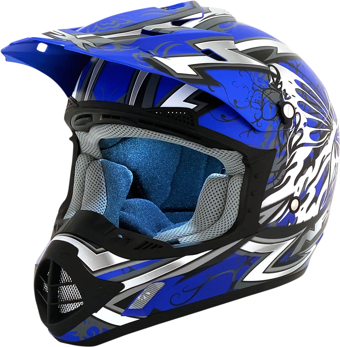 AFX Youth FX-17Y Offroad Helmet Butterfly Matte Blue