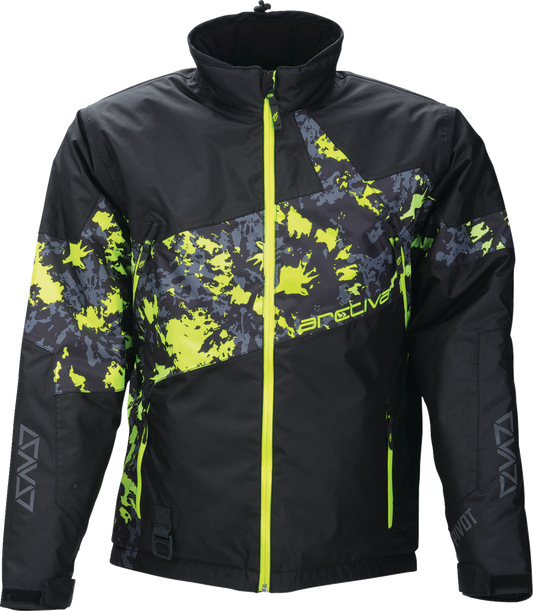 Arctiva Pivot 7 Snow Jacket Camo Black/Hi-Vis