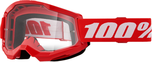 100% - 50027-00018 - STRATA 2 GOGGLE RED CLEAR LENS