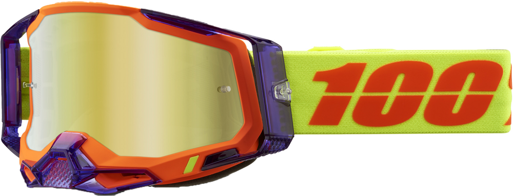 100% - 50010-00021 - RACECRAFT 2 GOGGLE PANAM MIRROR GOLD LENS