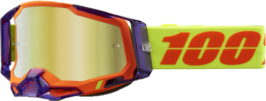 100% - 50010-00021 - RACECRAFT 2 GOGGLE PANAM MIRROR GOLD LENS