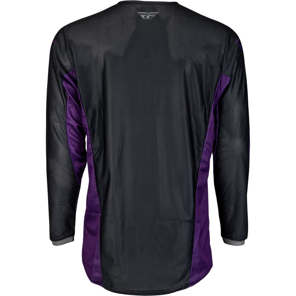 FLY Racing 2024 Kinetic Mesh Rave Jersey Pant Combo - Black/Purple/Silver