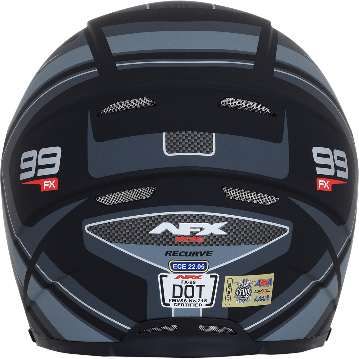 AFX FX-99 Full Face Helmet Recurve Matte Black/Gray
