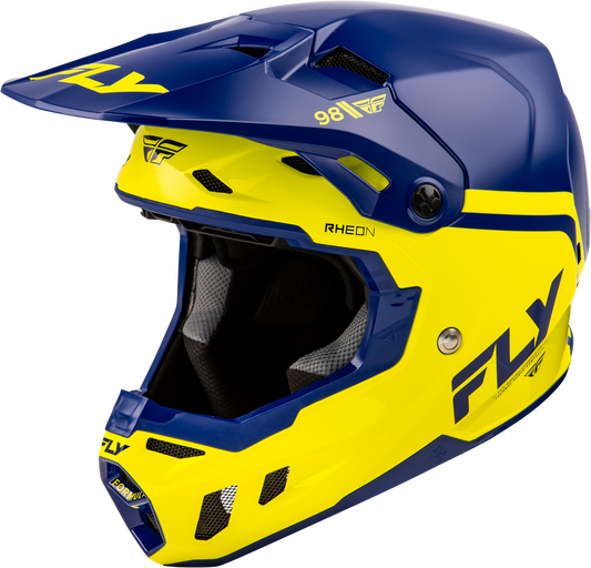 FLY Racing 2025 Formula CC Objective Helmet Navy/Yellow