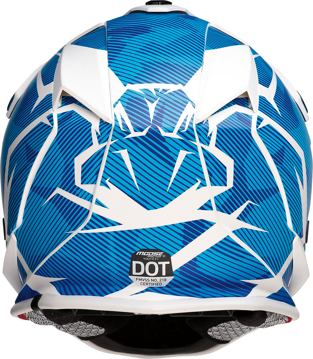 Moose Racing Youth F.I. Agroid MIPS Helmet Blue/White