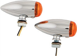 Harddrive Turn Signals Universal LED Chrome Bullet Marker Light