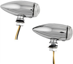 Harddrive Turn Signals Universal LED Chrome Bullet Marker Light