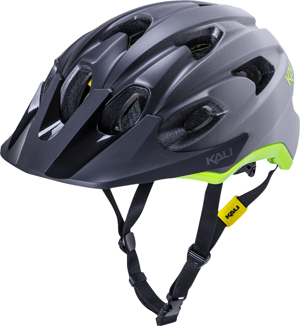 Kali Pace Fade Bicycle Helmet Fade Black/Gray/Fluorescent Yellow