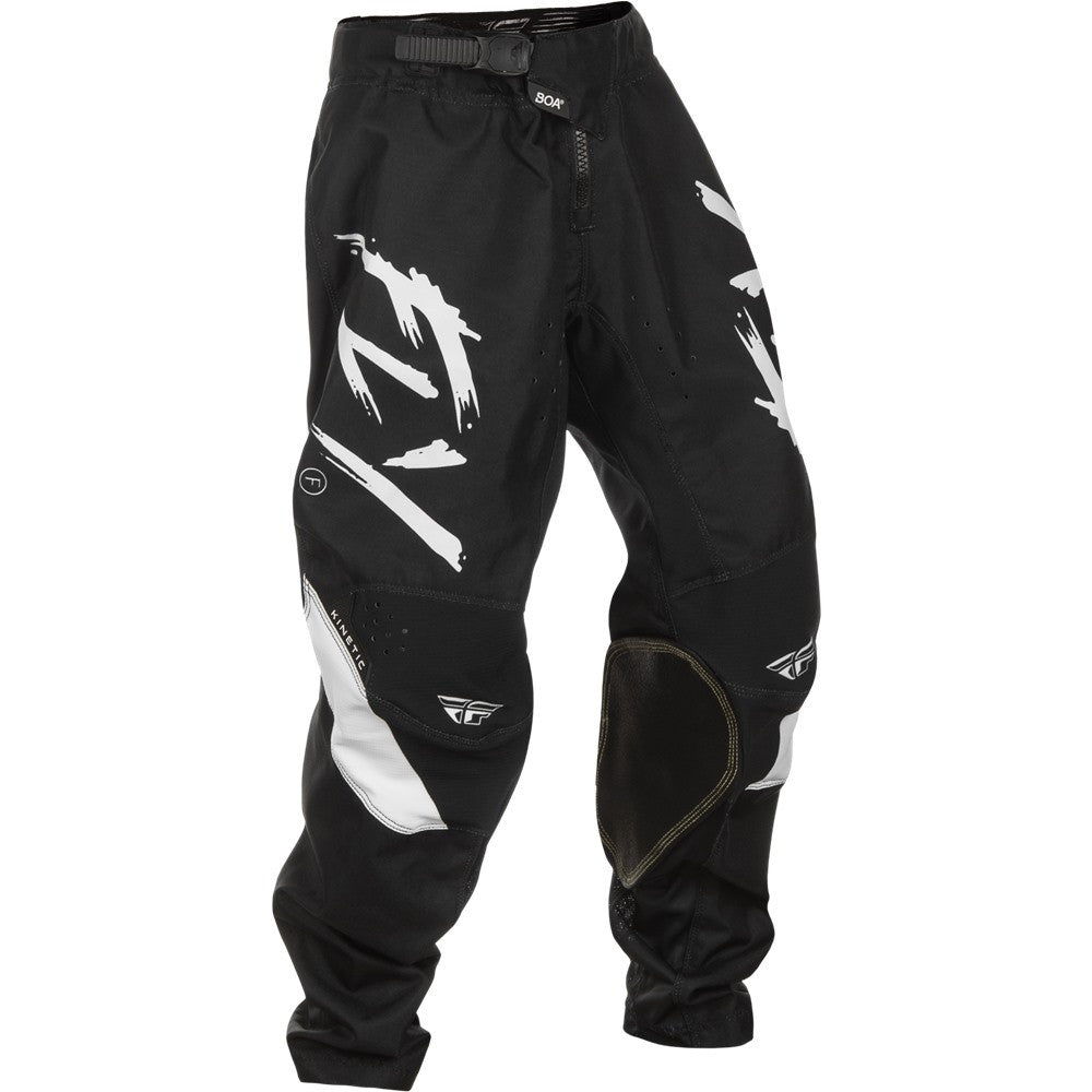 FLY Racing 2025 Youth Kinetic Stoke Jersey Pant Combo Black/White