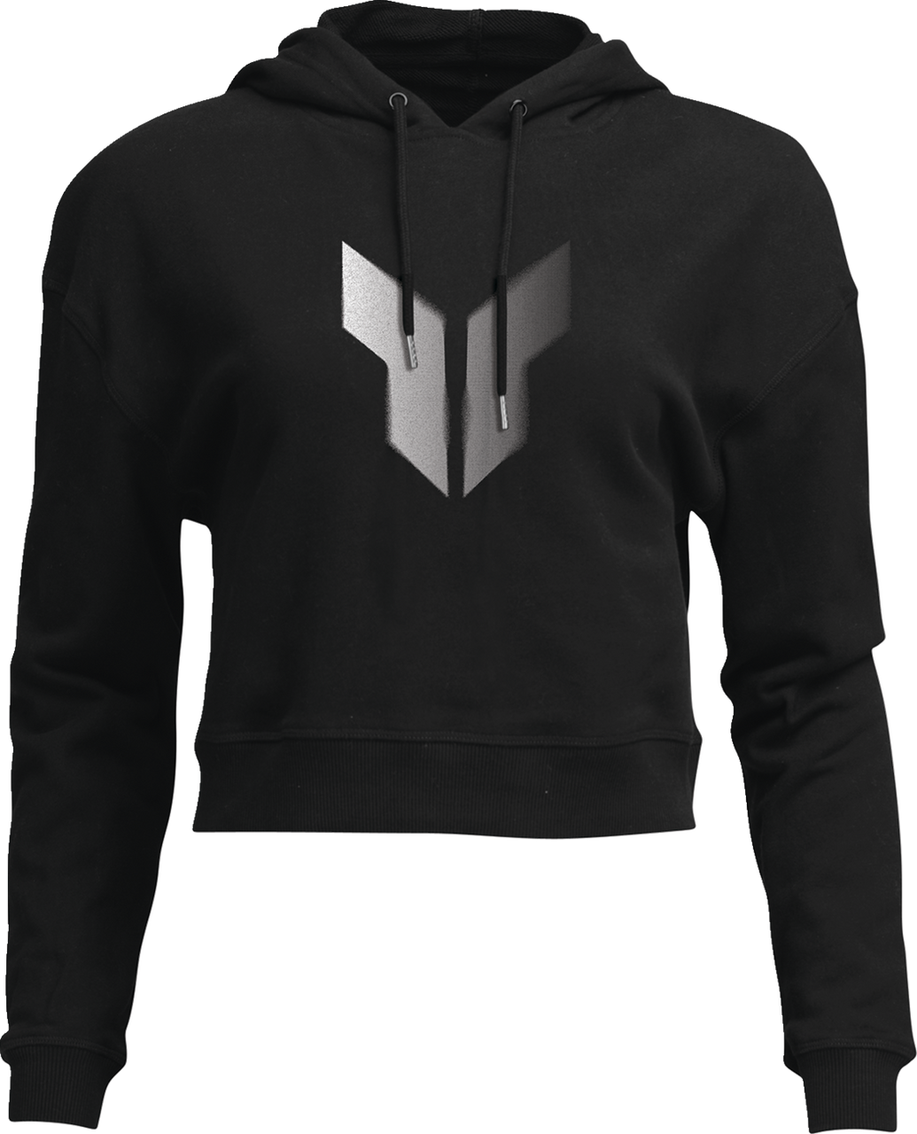 Thor Womens Noise Pullover Crop Hoodie Black