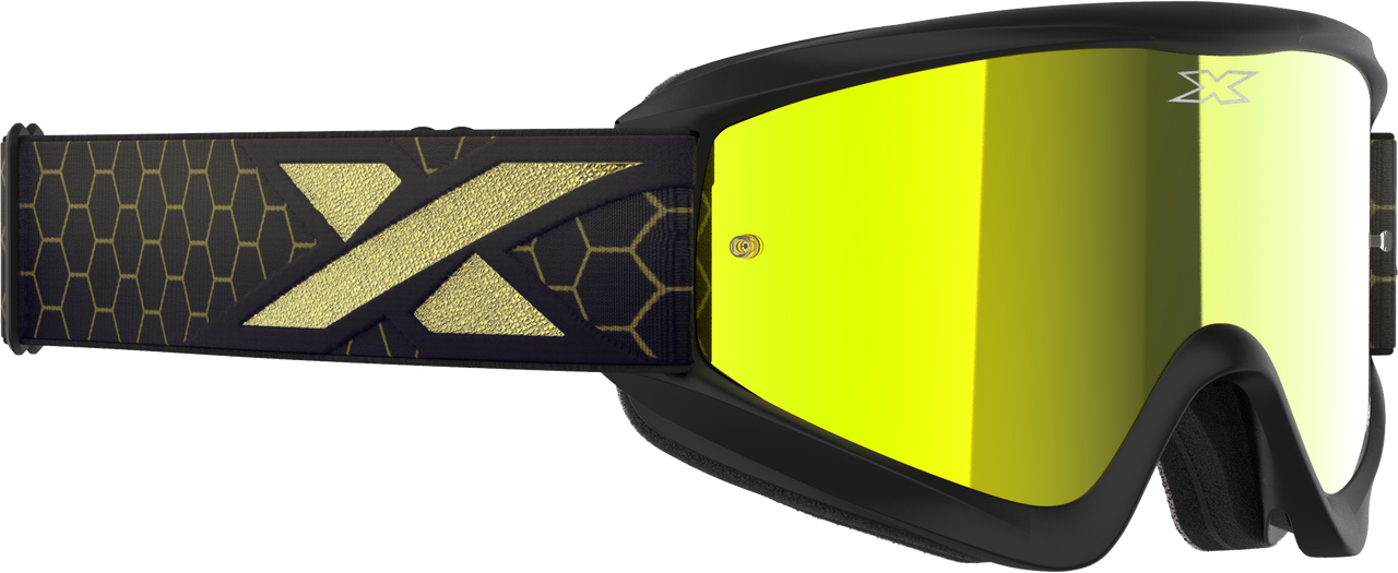 EKS BRAND - 067-60515 - FLAT OUT MIRROR GOGGLE BLK/GLD METALLIC GOLD MIRROR