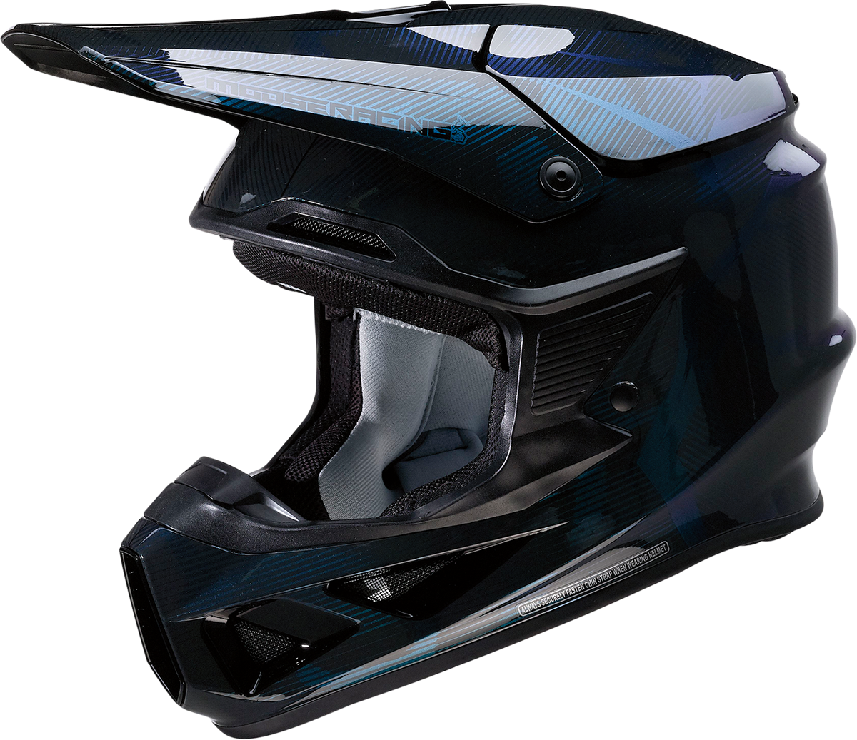 Moose Racing F.I. Agroid Camo MIPS Helmet Iridescent Blue