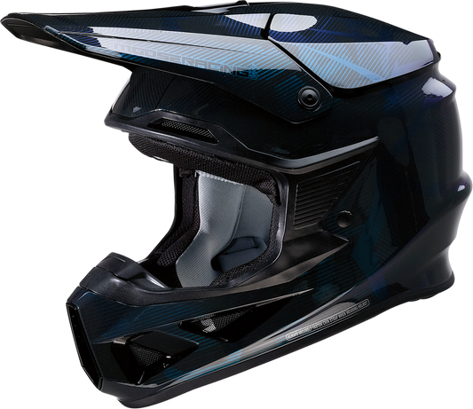 Moose Racing F.I. Agroid Camo MIPS Helmet Iridescent Blue