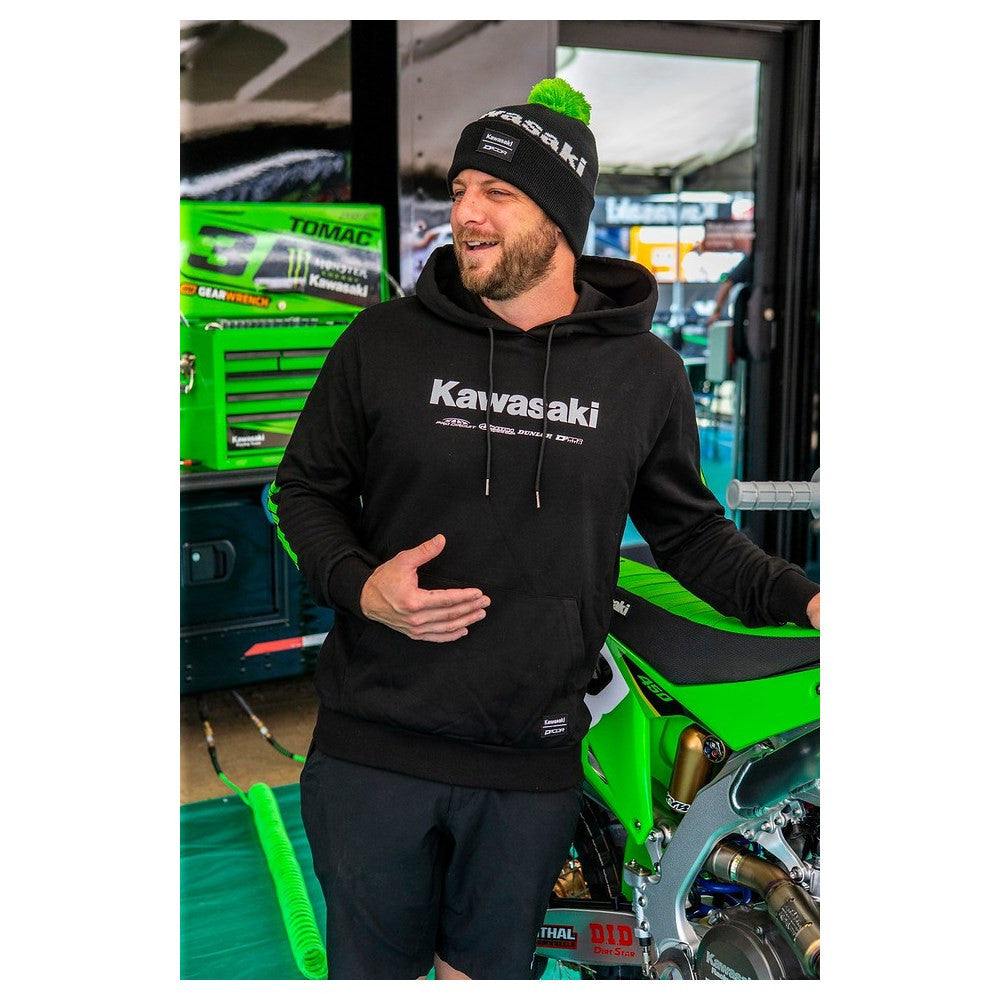 D'COR Kawasaki Racing Pullover Sweatshirt - Black