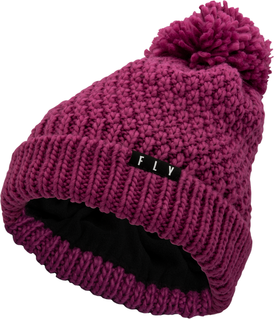 FLY Racing Womens FLY Anna Pom Beanie Burgundy