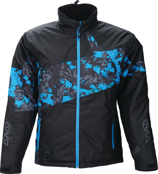 Arctiva Pivot 7 Snow Jacket Camo Black/Blue