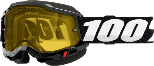 100% - 50021-00001 - ACCURI 2 SNOWMOBILE GOGGLE BLACK YELLOW LENS
