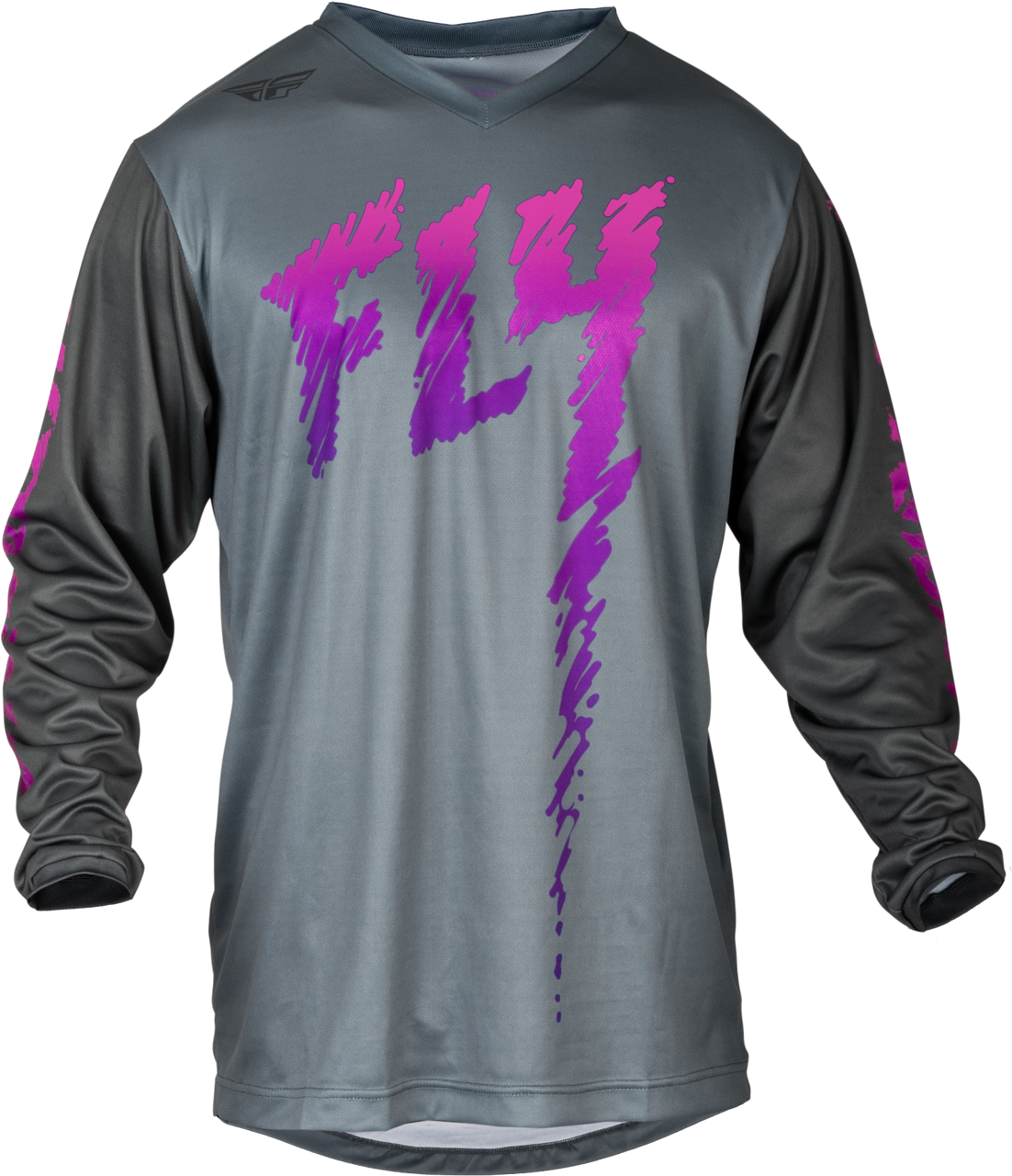 FLY Racing 2024 Youth F-16 Jersey Pant Combo  Grey/Charcoal/Pink