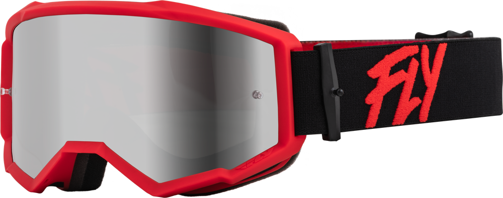 FLY RACING - 37-51501 - ZONE GOGGLE BLACK/RED W/ SILVER MIRROR/SMOKE LENS