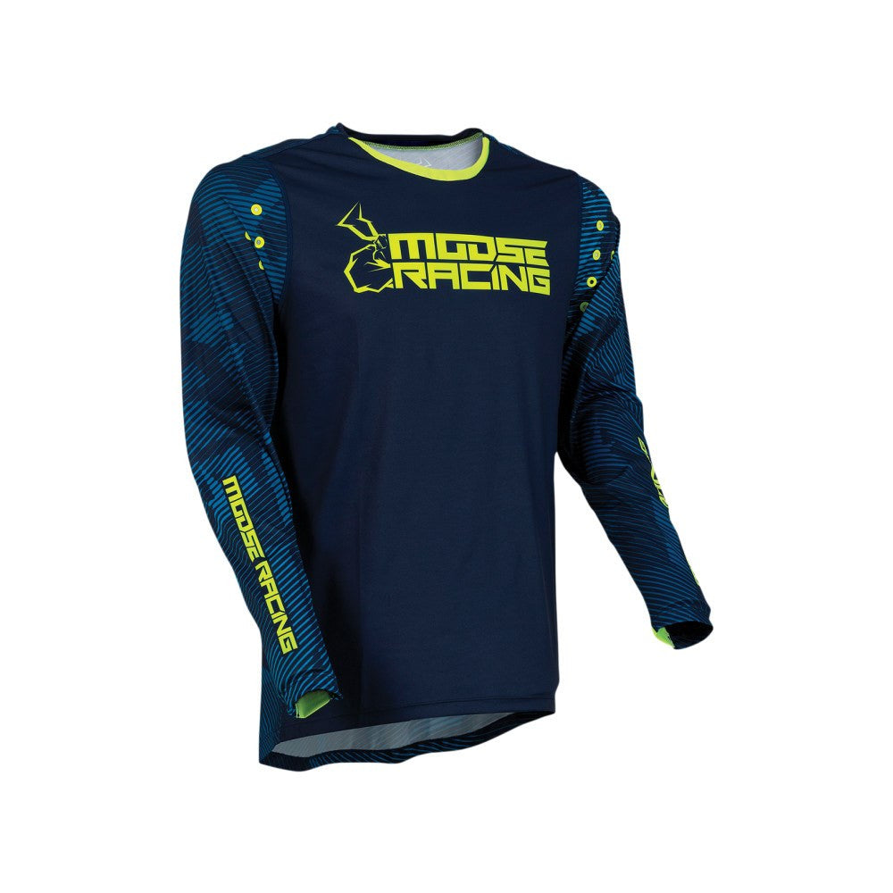 Moose Racing 2022 Agroid Jersey Pant Combo Navy/Hi-Viz