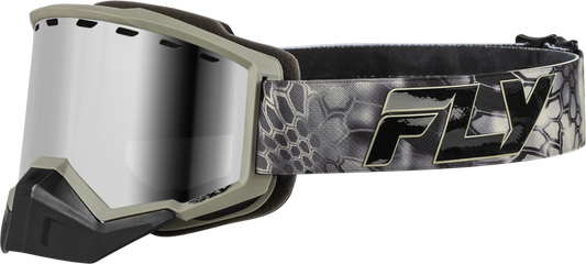 FLY RACING - FLB-24F1 - FOCUS SNOW GOGGLE SE KRYPTEK W/ SILVER MIRROR/SMOKE LENS