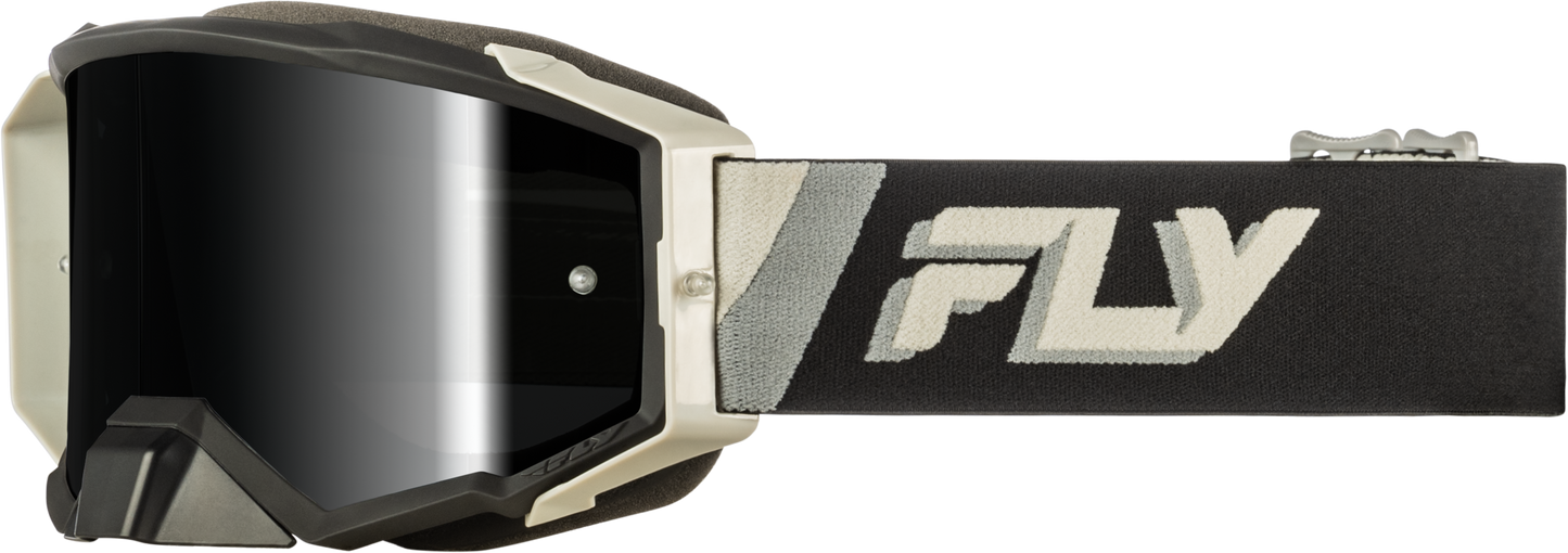 FLY Racing Zone Elite Goggle Black/Grey with Black Mirror/Smoke Lens