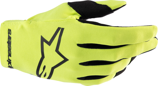 Alpinestars 2024 Youth Radar Gloves - Fluo Yellow/Black