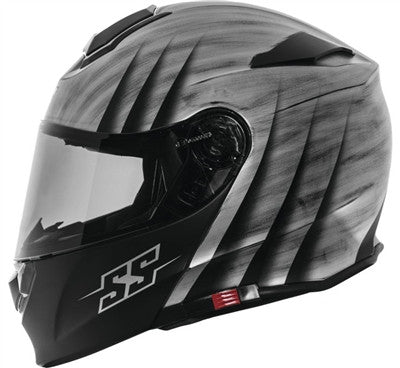 Speed and Strength Spikes SS4100 Modular Helmet - Satin Silver