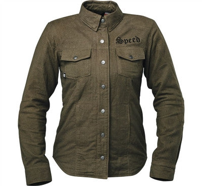 Speed and Strength Womens Brat Armored Shirt - Olive