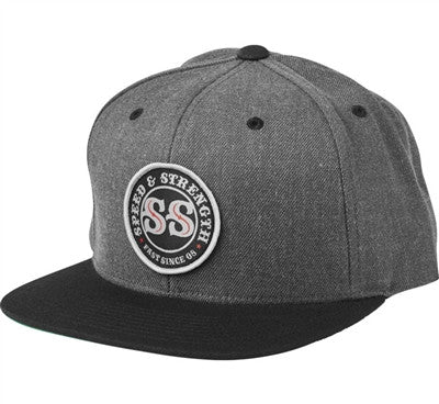 Speed and Strength 6 Shooter Snapback Hat - Black/Grey