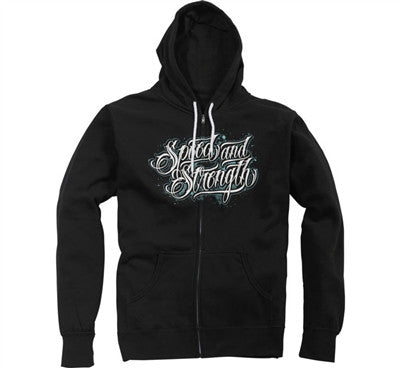 Speed and Strength Womens Scripted Zip Hoody - Black