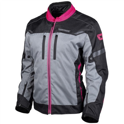 Cortech Womens Aero-Tec Textile Jacket - Black/Rubine/Gunmetal