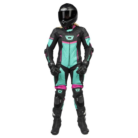 Cortech Womens Revo Sport Air 1-Piece Suit Black/Teal