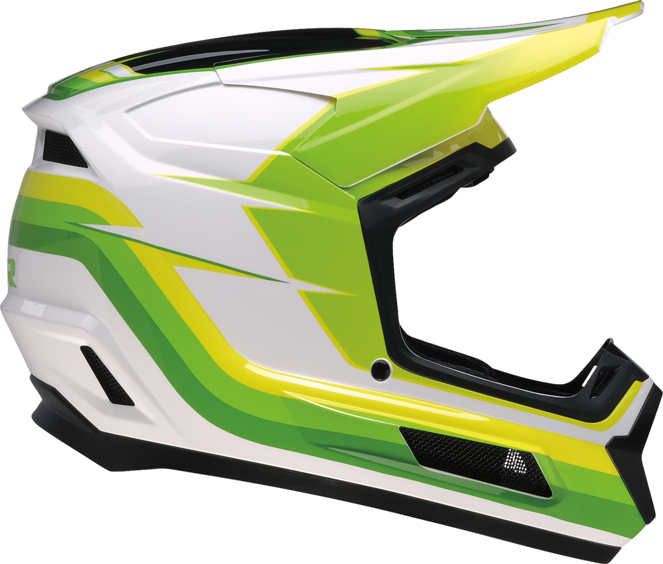 Z1R Youth Dirt Maxx Offroad Helmet Vortex White/Green