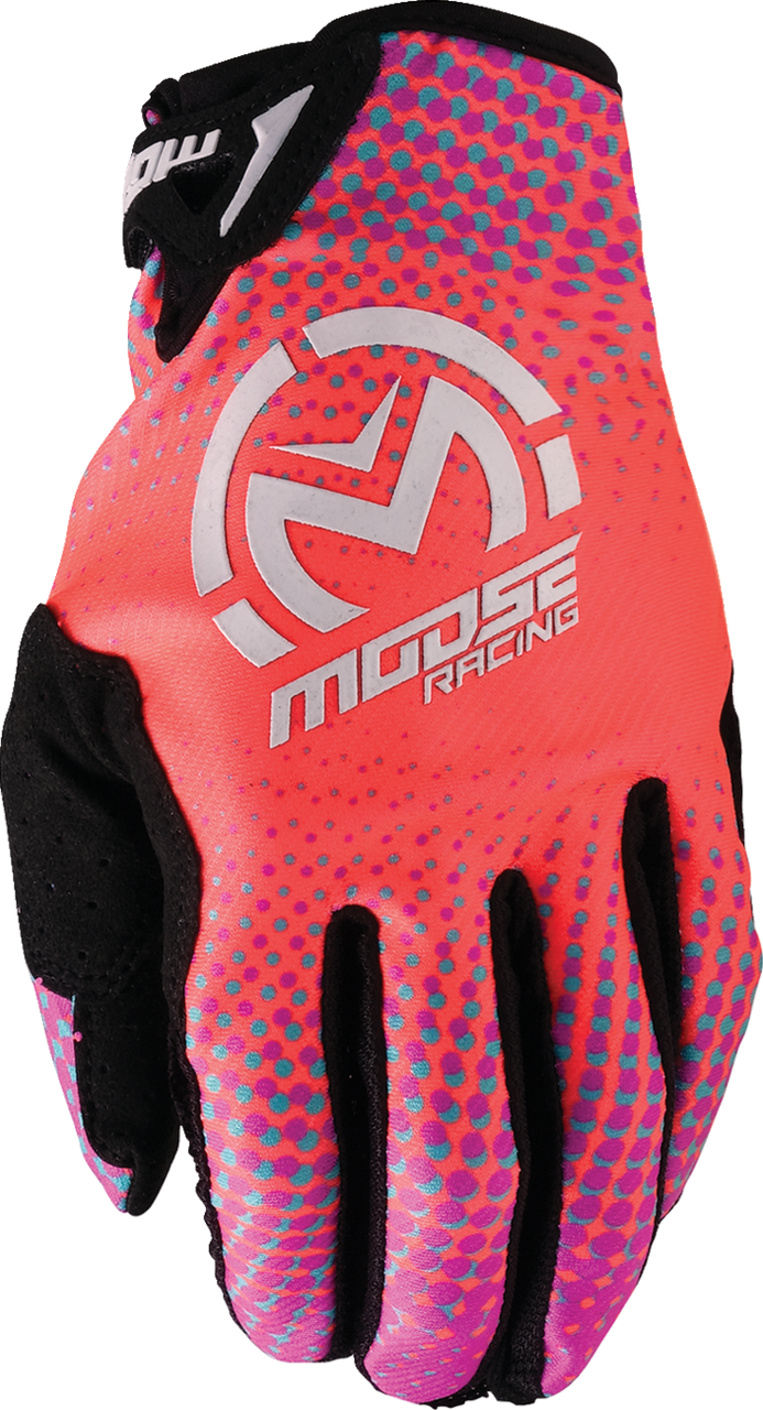 Moose Racing 2025 SX1 Gloves Pink/Purple/Teal