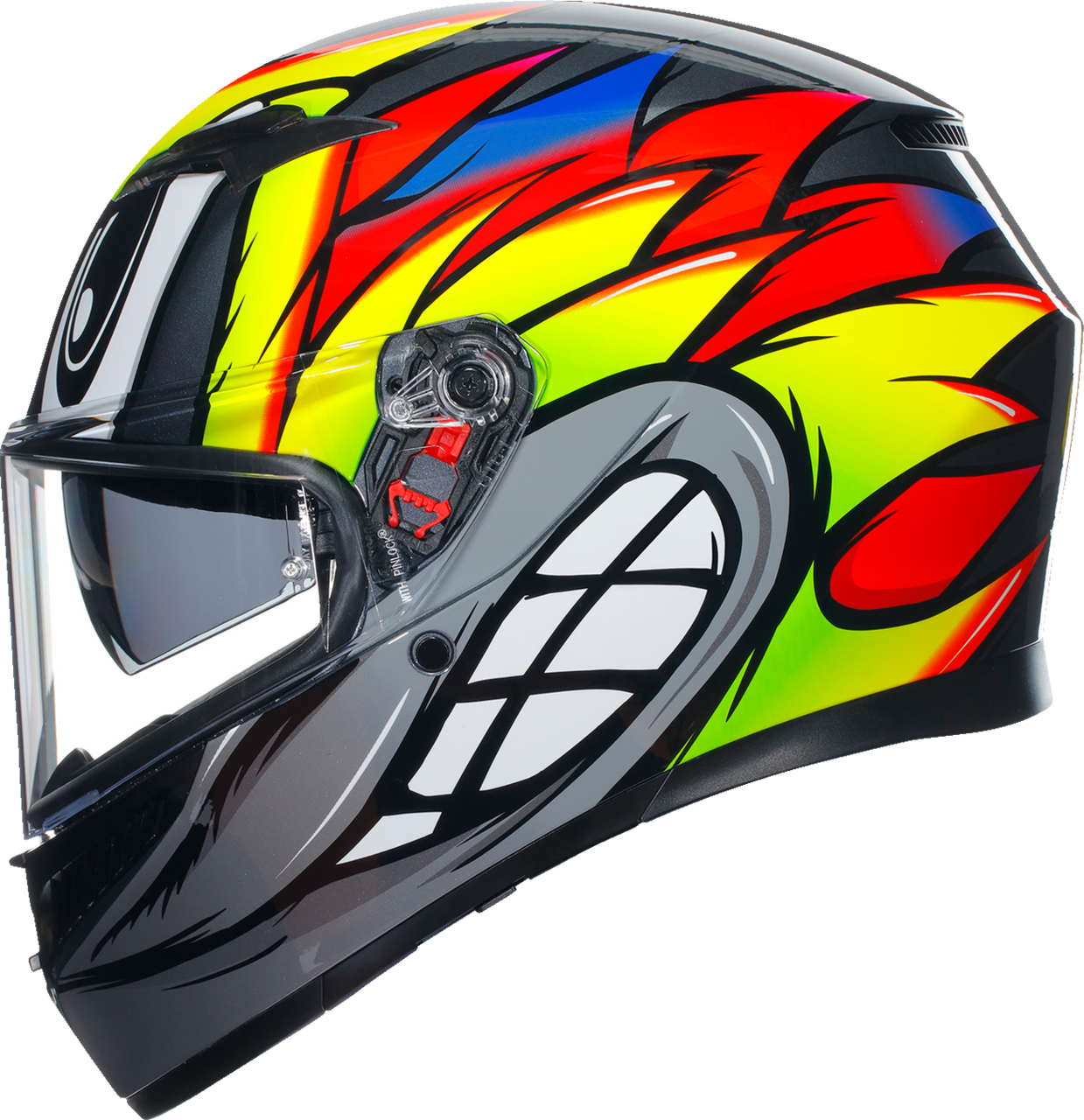 AGV K3 Helmet Birdy 2.0 Gray/Yellow/Red