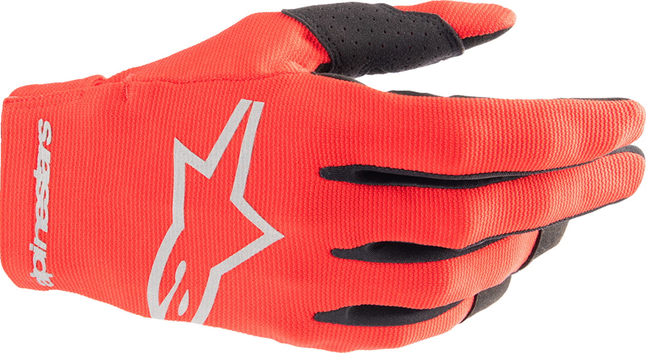Alpinestars 2024 Youth Radar Gloves - Mars Red/Silver
