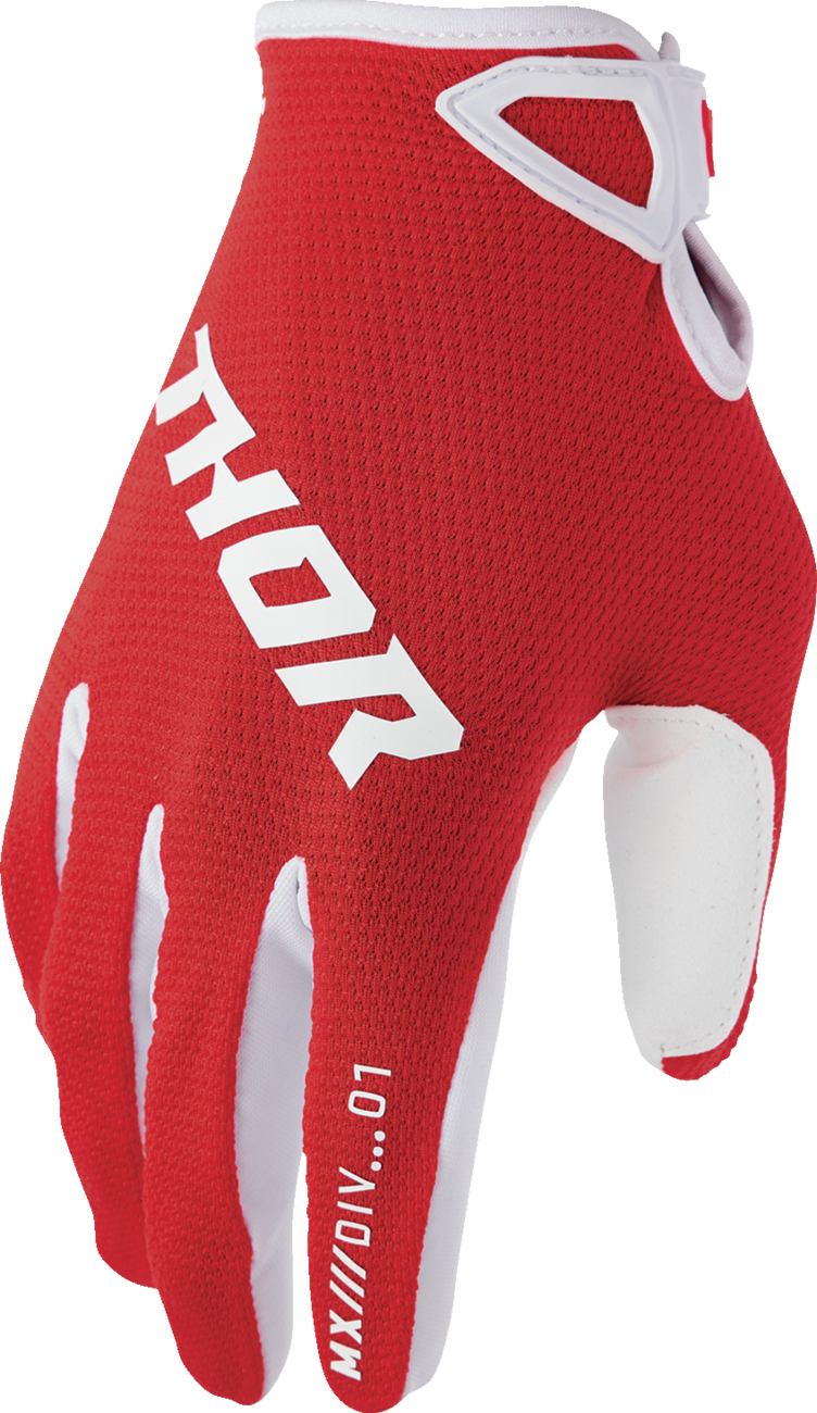 Thor 2026 Youth Ridemode Static Gloves Red