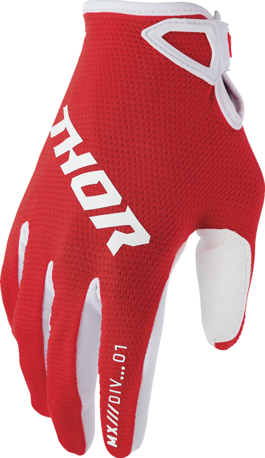 Thor 2026 Youth Ridemode Static Gloves Red