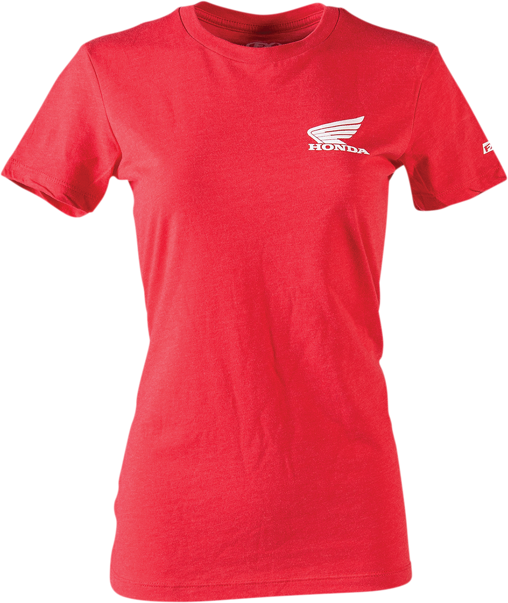 Factory Effex Womens Honda Icon T-Shirt - Heather Red