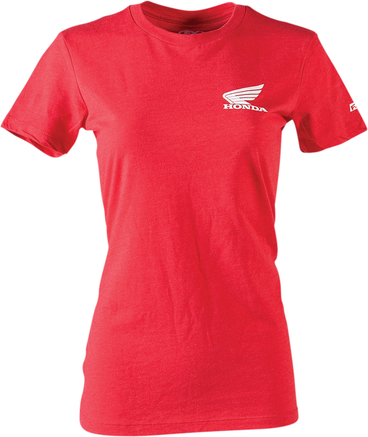 Factory Effex Womens Honda Icon T-Shirt - Heather Red