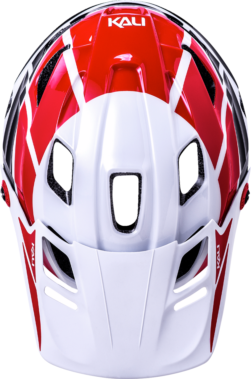 Kali Child Maya Race Full Face Bicycle Helmet Race Gloss White/Red/Black